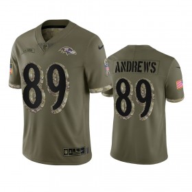 Maillot Baltimore Ravens Mark Andrews 89 Salute To Service Olive 2022 - Homme